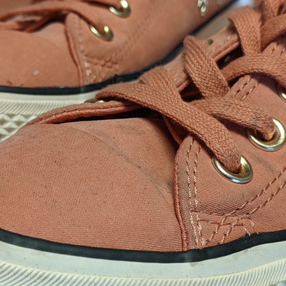 Converse Women's Peach Canvas Sneakers - Picture 7 of 7